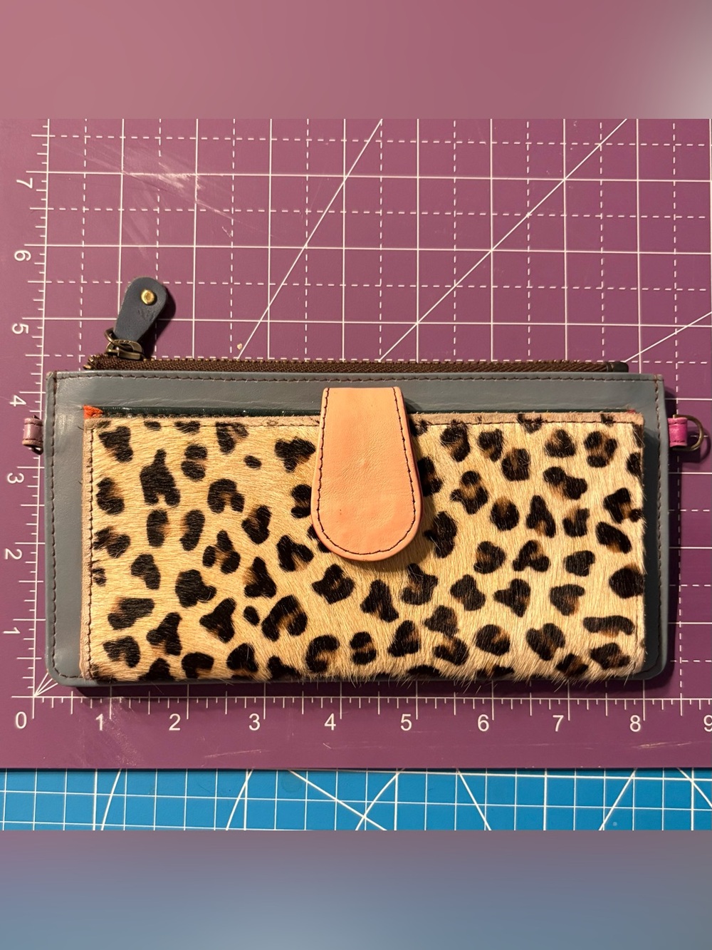 Soruka Kimber recycled one-of-a-kind leather wallet/clutch